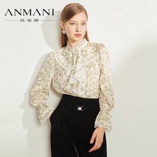 ANMANI/恩曼琳2023春季碎花长袖衬衫上衣专柜正品EANDAA33-1280