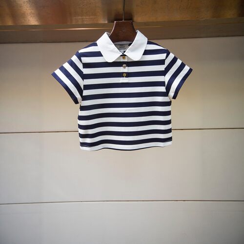 AIVEI/艾薇2023夏季女童上衣条纹POLO衫T恤专柜正品P730101C-599