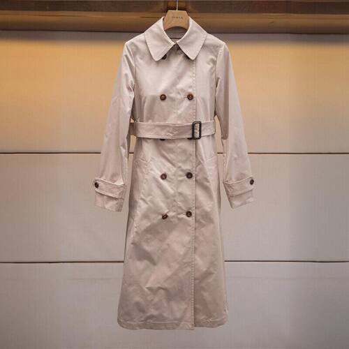 JORYA/卓雅20春季新品长版双排扣风衣女外套专柜正品M1002201