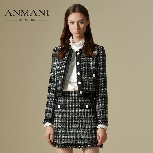 ANMANI恩曼琳 短外套上衣2020冬季专柜正品M36D1201-2780