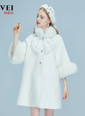 AIVEI/艾薇2022冬季毛呢外套女大衣专柜正品P066S114-4580