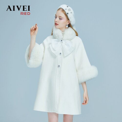 AIVEI/艾薇2022冬季毛呢外套女大衣专柜正品P066S114-4580