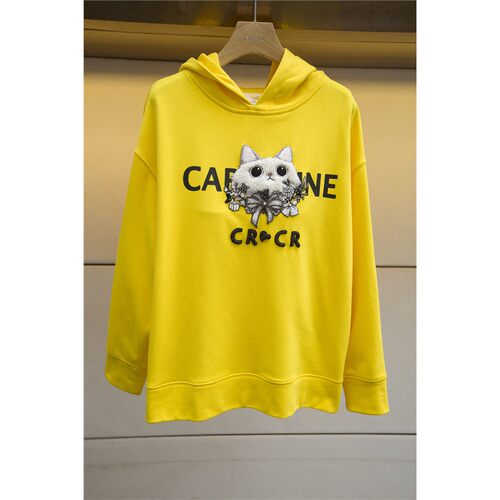 CAROLINE卡洛琳21冬季专柜正品连帽卫衣针织上衣N664801D-1-1980