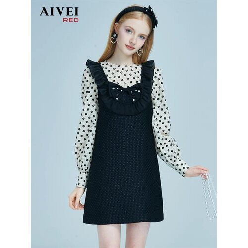 AIVEI/艾薇2022冬季上衣连衣裙两件套专柜正品P0660145-2380