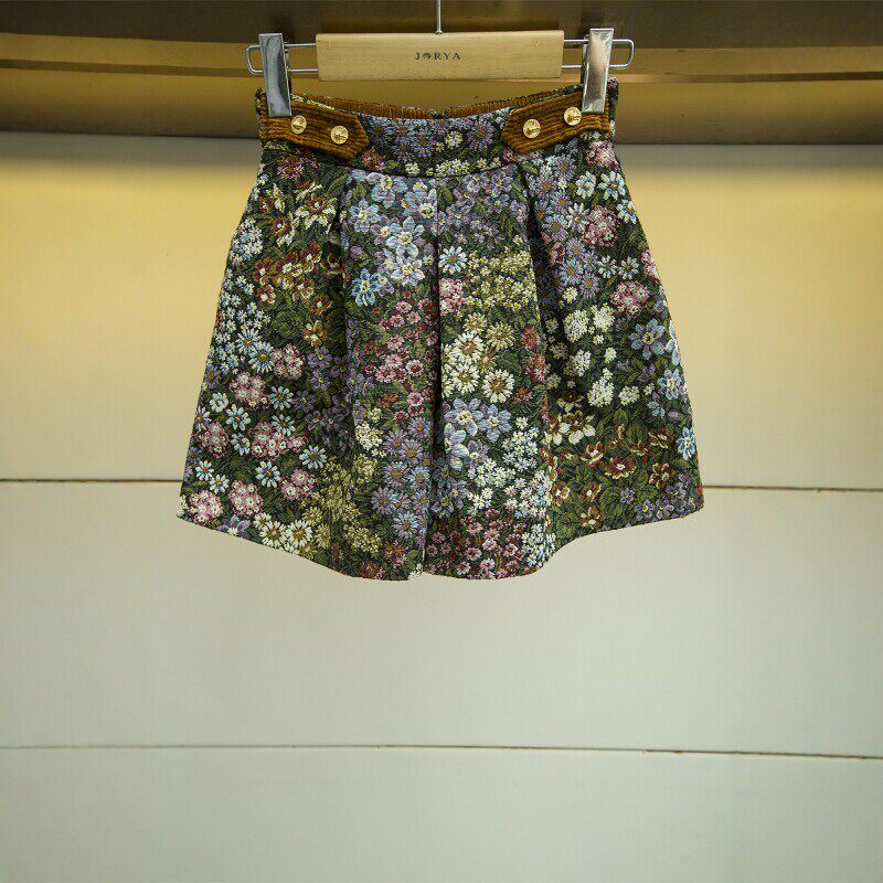 JORYA/卓雅花色阔腿短裤裙裤2020冬季专柜正品M16B3302-3280