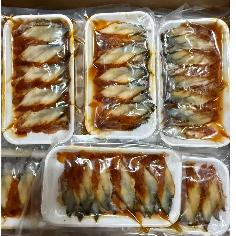 日本寿司料理6克8克蒲烧切片鳗鱼片日式烤鳗鱼蒲烧星鳗片20片商用