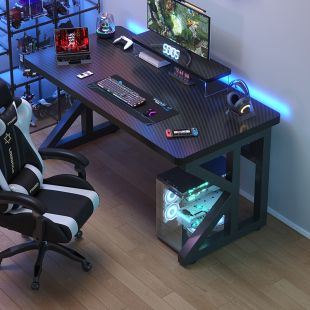 电竞桌实木书桌双人电脑桌卧室家用长条桌长方形学习桌书房办公桌