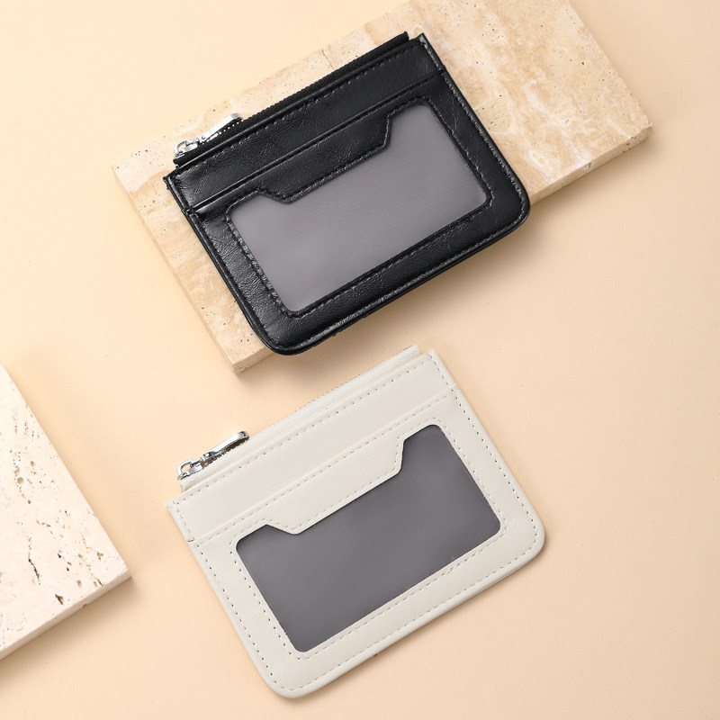 短款时尚零钱包轻薄超薄女士卡包ins简约硬币袋多功能拉链小钱包