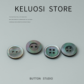 衬衫 KELUOSI 天然贝壳扣毛衣纽扣圆形贝母扣开衫 扣女衣服扣子配件