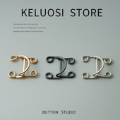 KELUOSI 高档金属扣子大衣隐形扣风衣风纪扣毛呢毛衣对扣衣服钩扣