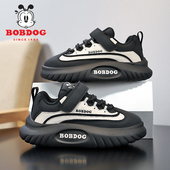 男童鞋 子春秋2025新款 皮面防水儿童运动鞋 巴布豆童鞋 男孩休闲鞋 潮