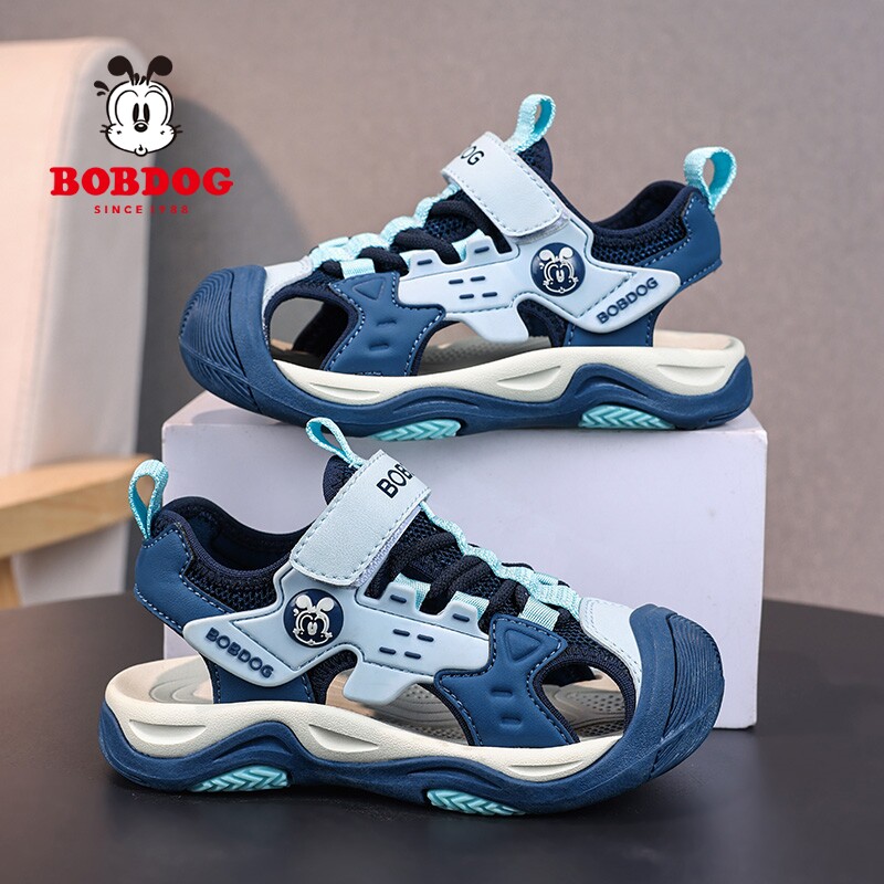 巴布豆童鞋男童包头凉鞋2026夏季新款中大童防滑软底儿童沙滩鞋子