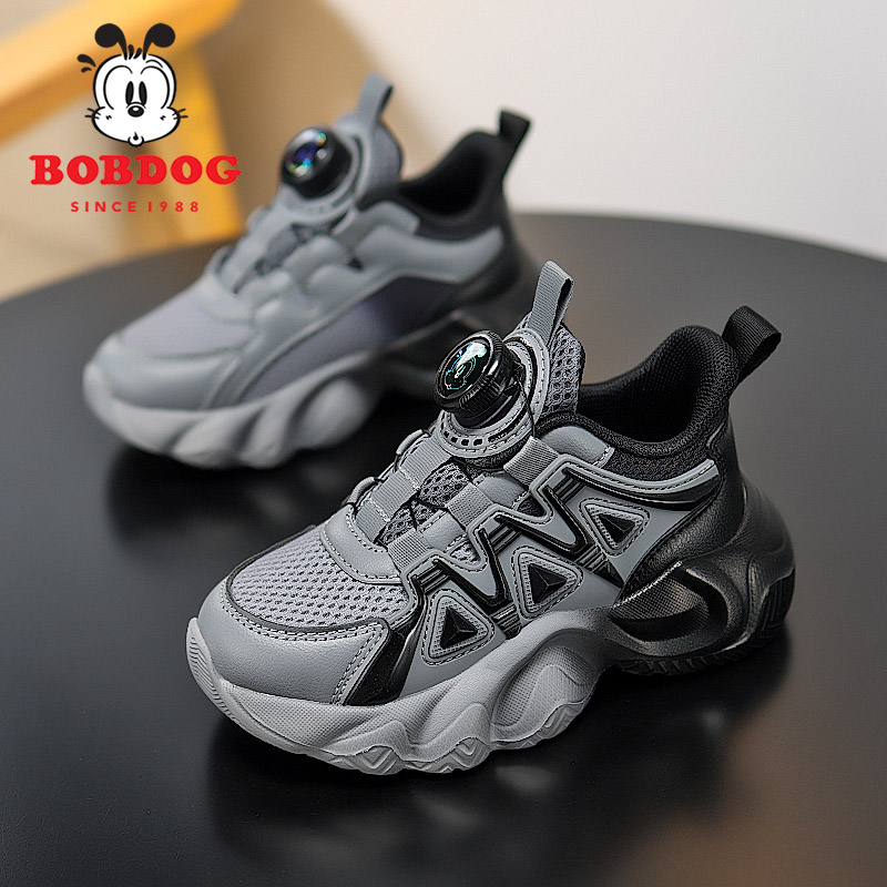 巴布豆童鞋男童运动鞋网面透气