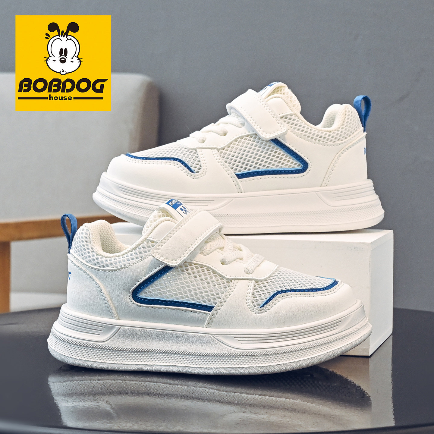 巴布豆house童鞋儿童板鞋2026夏季新款女童小白鞋男童白色运动鞋