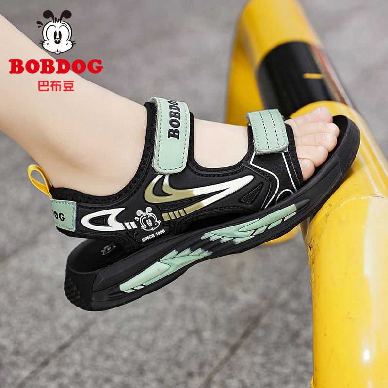 巴布豆童鞋男童凉鞋2026夏季新款中大童防滑软底儿童鞋男孩沙滩鞋