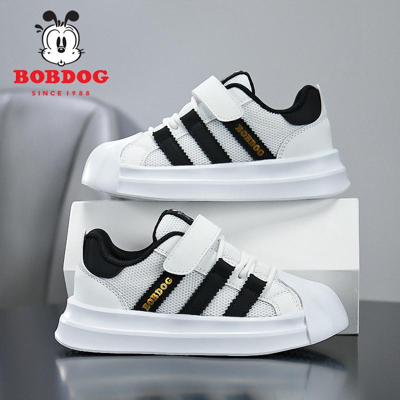 巴布豆童鞋儿童贝壳头透气板鞋