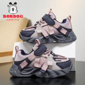 女孩老爹鞋 巴布豆童鞋 皮面防水儿童运动鞋 子2025春秋新款 潮 女童鞋