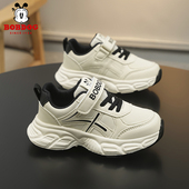 子潮男孩老爹鞋 巴布豆童鞋 皮面防水儿童鞋 2026春秋新款 男童运动鞋