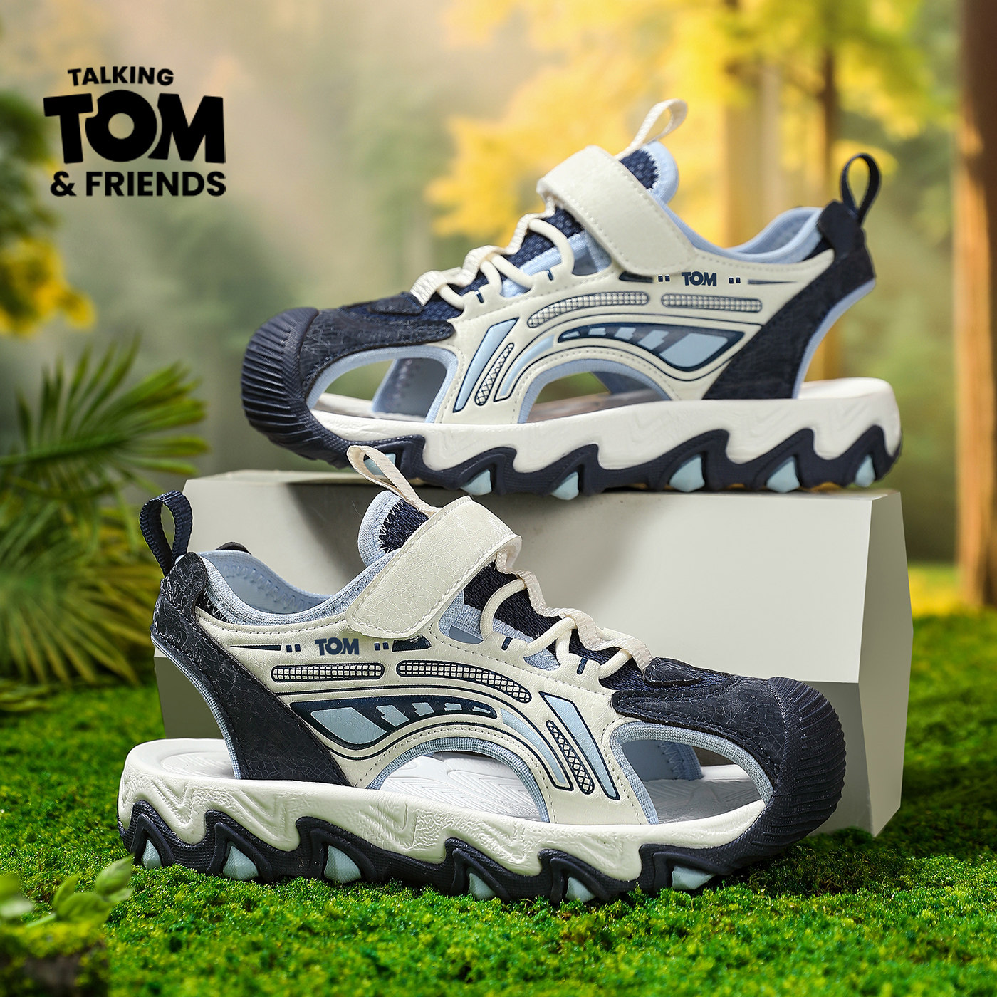 汤姆猫童鞋男童包头凉鞋2026夏季新款中大童防滑软底儿童沙滩鞋子