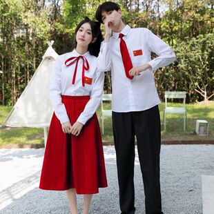 JK制服男女初高中学生毕业班服大合唱比赛红裙诗歌朗诵表演服套装