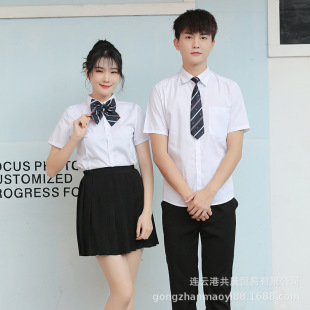 JK制服短袖白衬衫高初中学生男女校服毕业拍照短裙合唱演出服套装