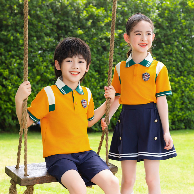 1-6年级小学生校服夏幼儿园园服毕业拍照班服韵律体操表演服套装