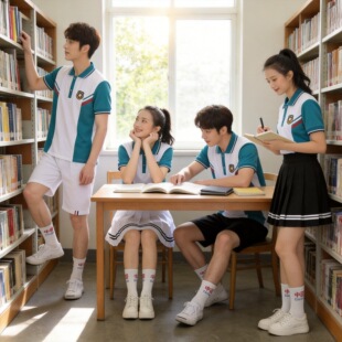 男女中学生校服初高中班服夏装短裙团体运动会短袖T恤演出服套装