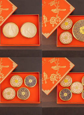 新款高档橙色锦上添花双拼三拼四拼五拼滋补干货西洋参石斛空礼盒