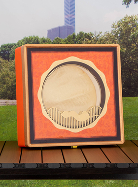 橙色透明开窗燕窝包装盒石斛洋参礼品盒滋补干货药材海参元贝礼盒