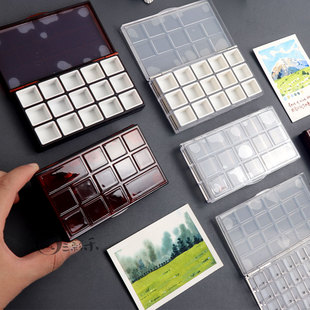 迷你保湿 盒密封迷你15色24色36色2ml便携美术写生 盒丙烯水彩分装