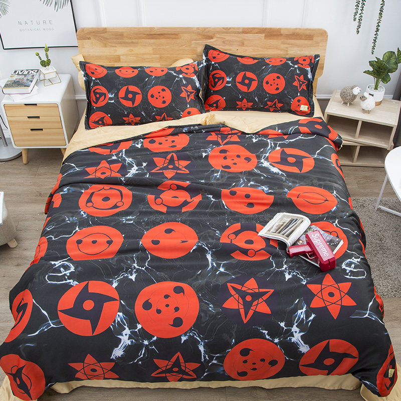 定做卡通动漫火影忍者磨毛四件套1.8米床上用品学生宿舍三件套1.5
