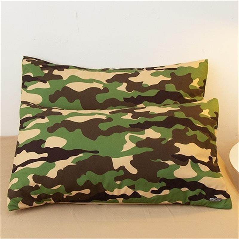北欧军旅风迷彩男孩儿童枕套学生军训部队宿舍大枕头罩子民宿床品