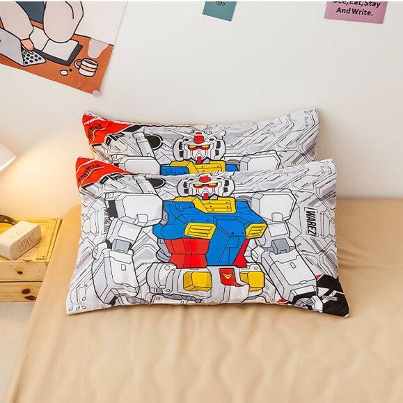 卡通印图高达儿童枕套男孩宿舍枕头罩单人48X74学生寝室大枕芯袋