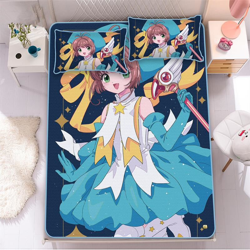 夏季动漫魔法小樱少女冰丝席凉席