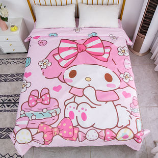 卡通美乐蒂全棉双人空调被可机洗夏季女生学生单人纯棉儿童夏凉被