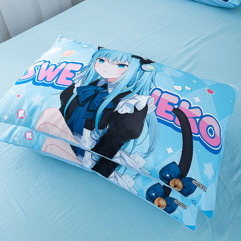 新品二次元动漫萌娘猫羽雫大枕套