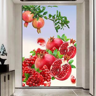 时来运转多子多福石榴装饰画玄关过道走廊金玉满堂墙面海报壁纸画