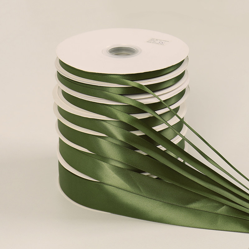 0.6-4cm军绿色丝带缎带布绸带烘焙礼品包装彩带花束蝴蝶结Diy丝带