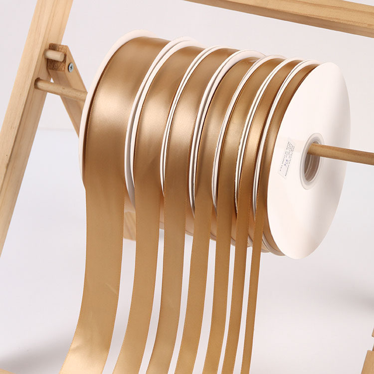 0.6-4cm金香槟丝带缎带布绸带烘焙礼品包装彩带花束蝴蝶结Diy丝带