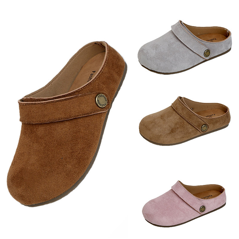 儿童拖鞋女童勃肯半拖包头软底室外简约春季女孩鞋子包头百搭女穿