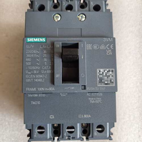 议价3VM塑壳断路器3VM1080-3ED32-0AA0，可维修