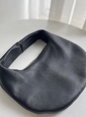 设计款真皮包质感头层牛皮月牙包手提包简约可爱女包women bag