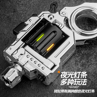 特工合金法警左轮EDC解压金属指尖陀螺玩具儿童手把件黑科技男孩