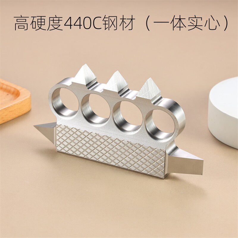 真不锈钢多头破拆应急工具军迷高端防卫EDC指虎实心数控防身破窗