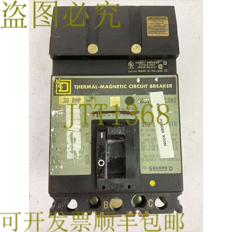 原装供应SQUARE D FA34030 型号 FA 30AMP 480VAC 250VDC 3 极断