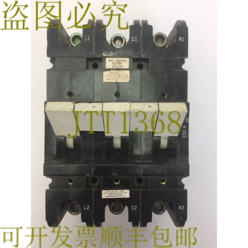 原装供应HEINEMANN GJ3-G3-DU 断路器 150AMP 240V 3 极 50/60HZ