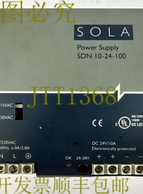 原装供应SOLA SDN 10-24-100 电源 24VDC 10A 115/230VAC 6.0/2.8