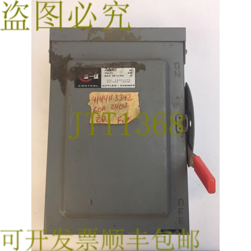 原装供应CUTLER HAMMER 4144H3342 保险丝安全开关 60A 240V 2P 1