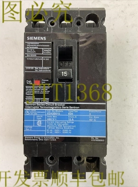 原装供应ED43B015 SENTRON 系列断路器 15A 480VAC 3P 类型 ED4