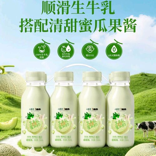 山姆超市新品 小鲜语生牛乳蜜瓜奶250ml*8瓶牛乳酸奶昔儿童饮品